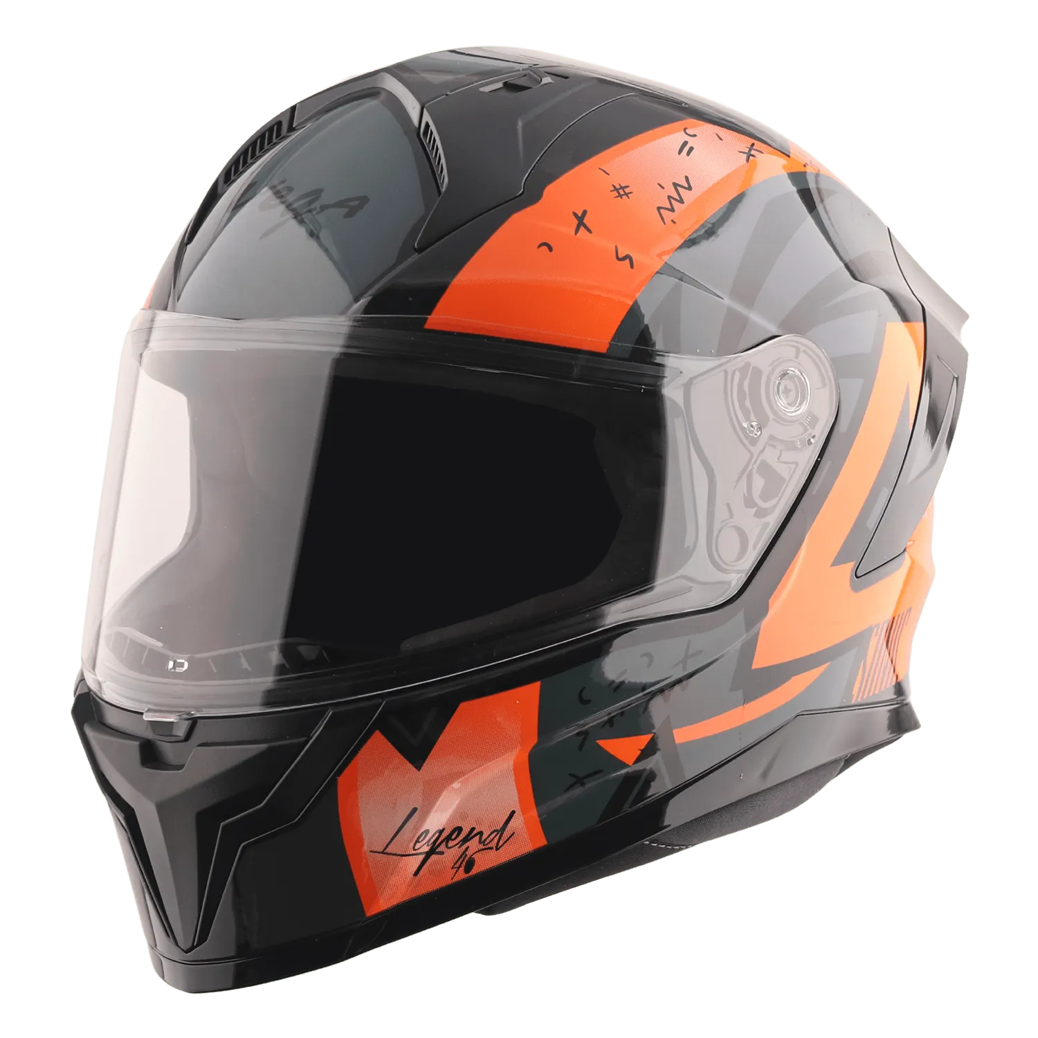 VEGA Sonic Dx Legend Black Orange Full Face Helmet
