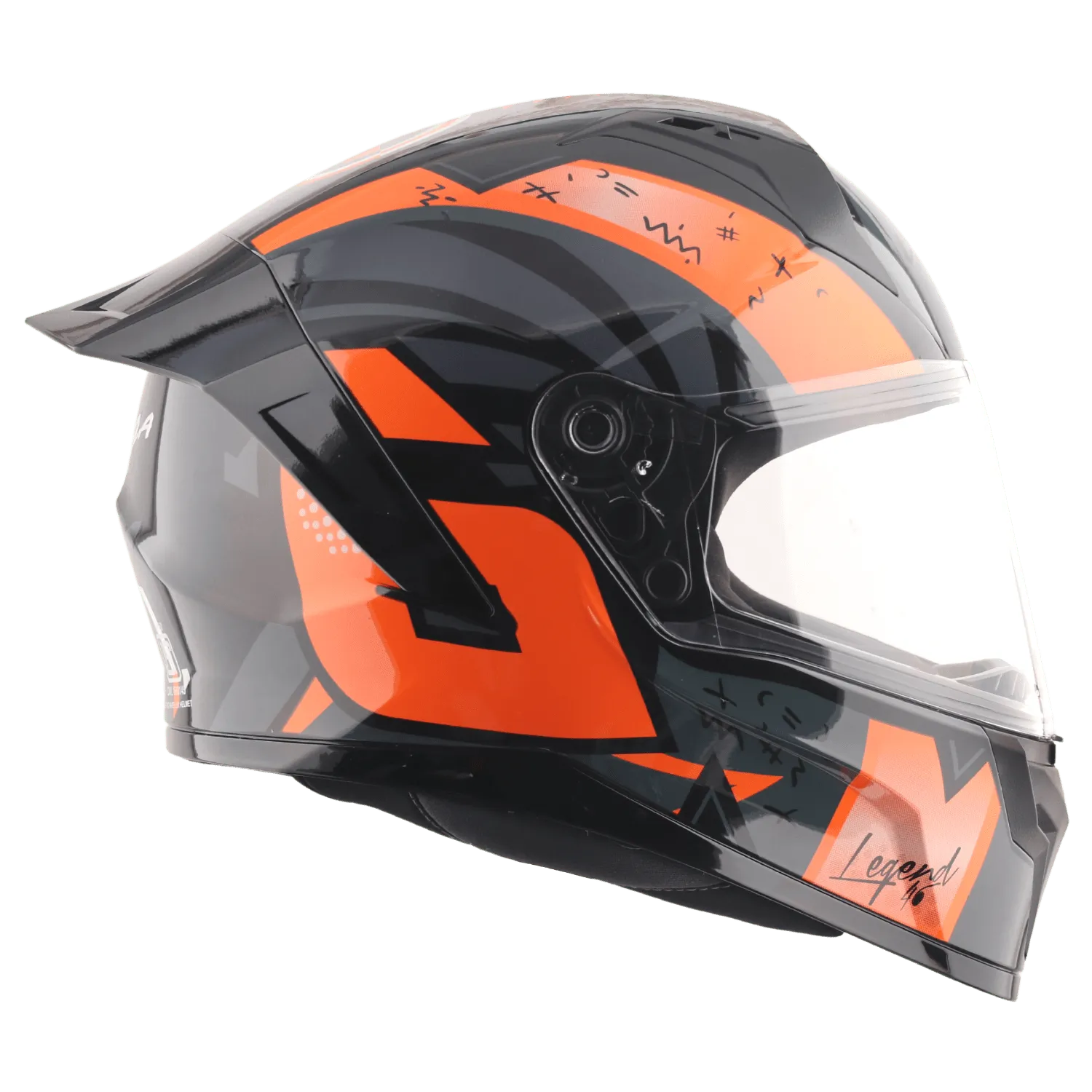 VEGA Sonic Dx Legend Black Orange Full Face Helmet