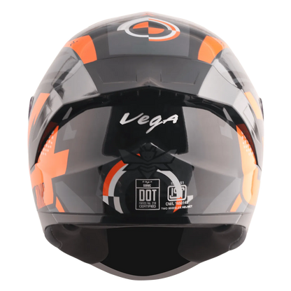 VEGA Sonic Dx Legend Black Orange Full Face Helmet