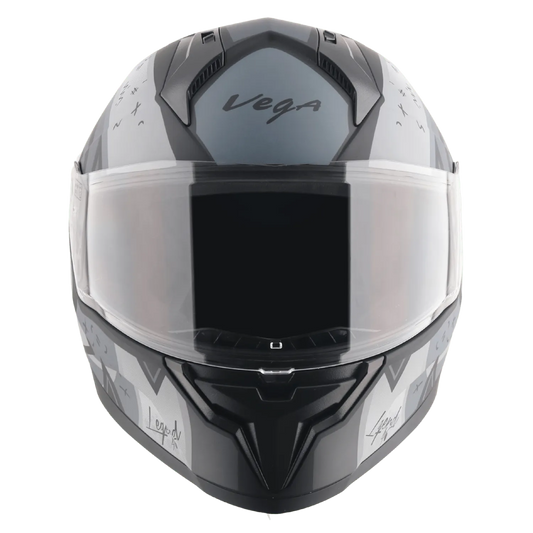 VEGA Sonic Dx Legend Dull Black Gray Full Face Helmet