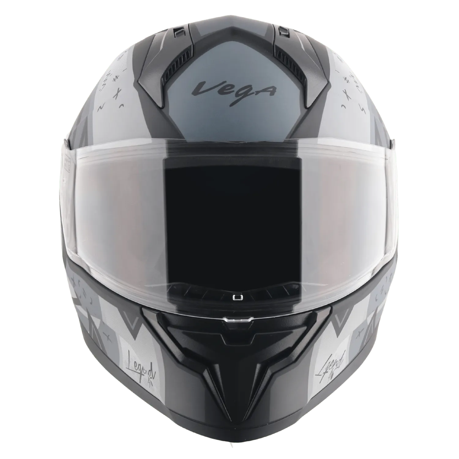 VEGA Sonic Dx Legend Dull Black Gray Full Face Helmet