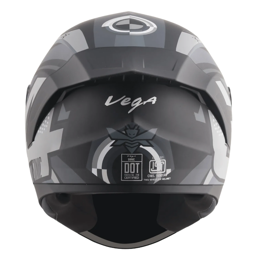 VEGA Sonic Dx Legend Dull Black Gray Full Face Helmet