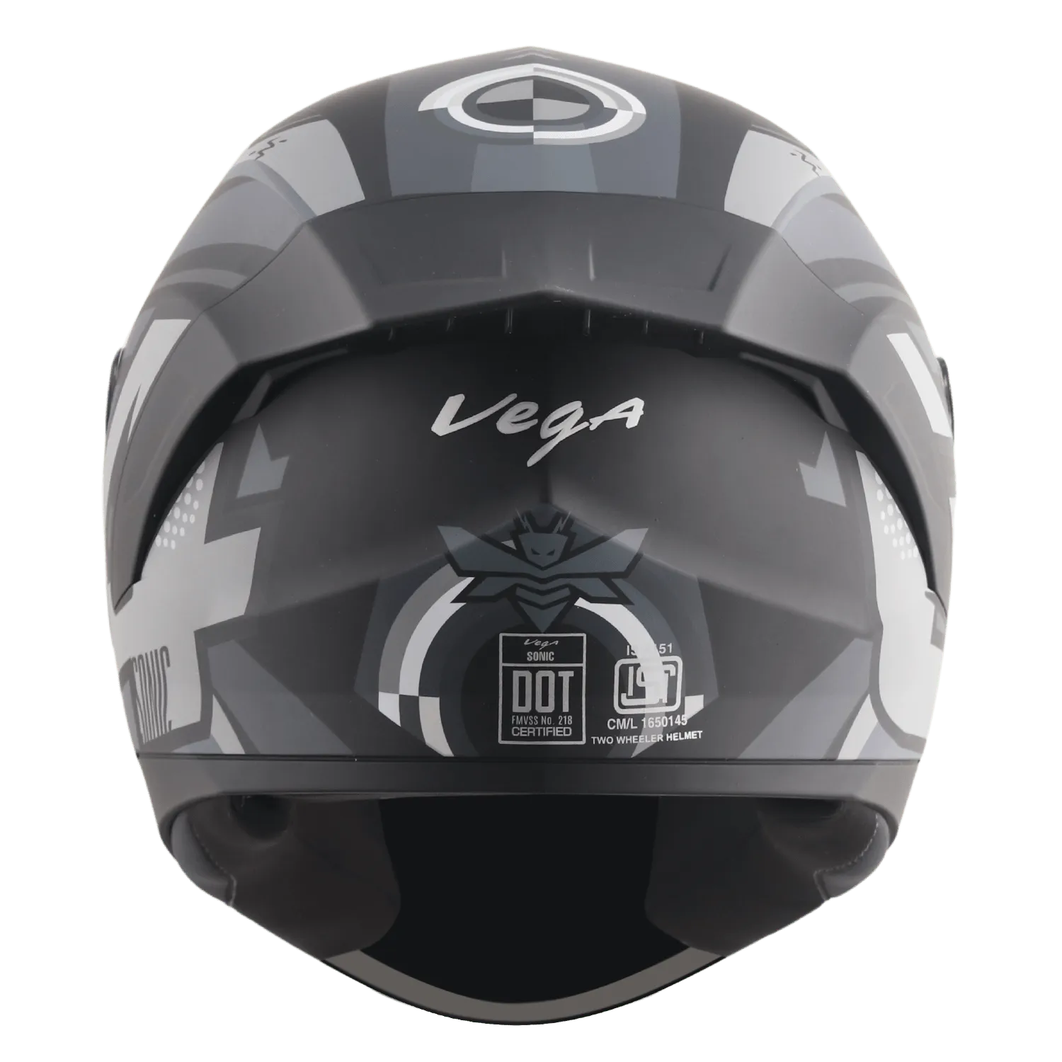 VEGA Sonic Dx Legend Dull Black Gray Full Face Helmet