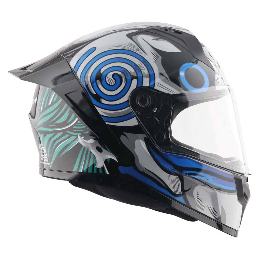 VEGA Sonic Dx Saw Black Blue Full Face Helmet