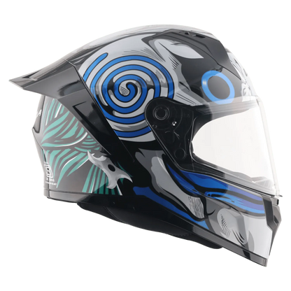 VEGA Sonic Dx Saw Black Blue Full Face Helmet