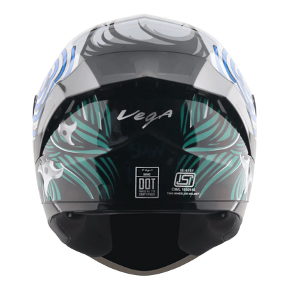 VEGA Sonic Dx Saw Black Blue Full Face Helmet
