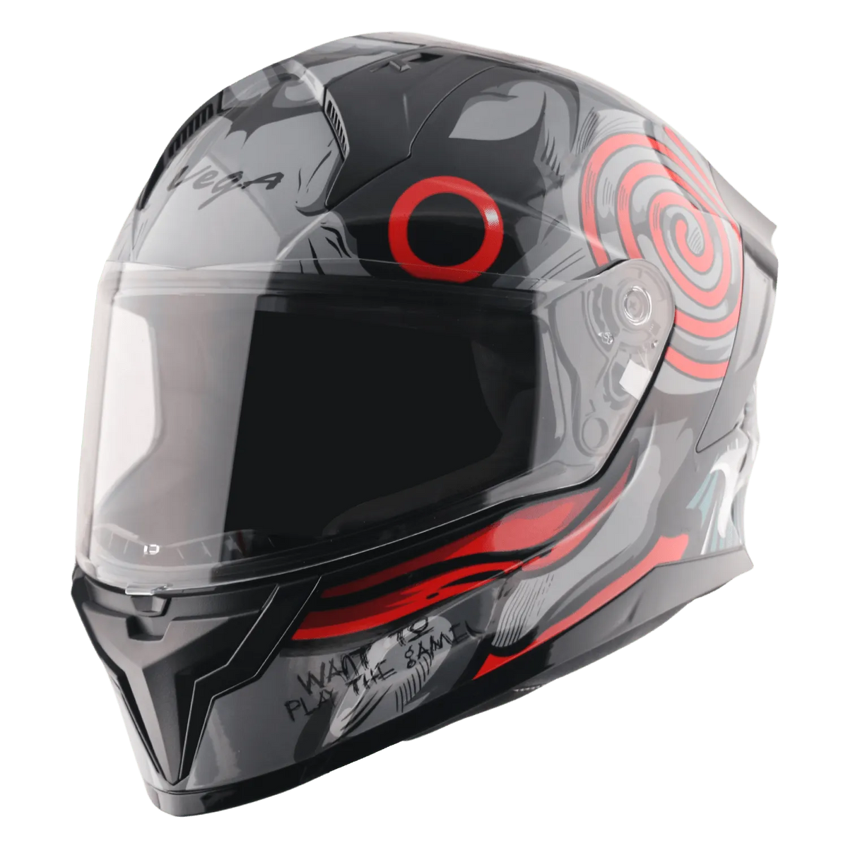 VEGA Sonic Dx Saw Black Red Full Face Helmet