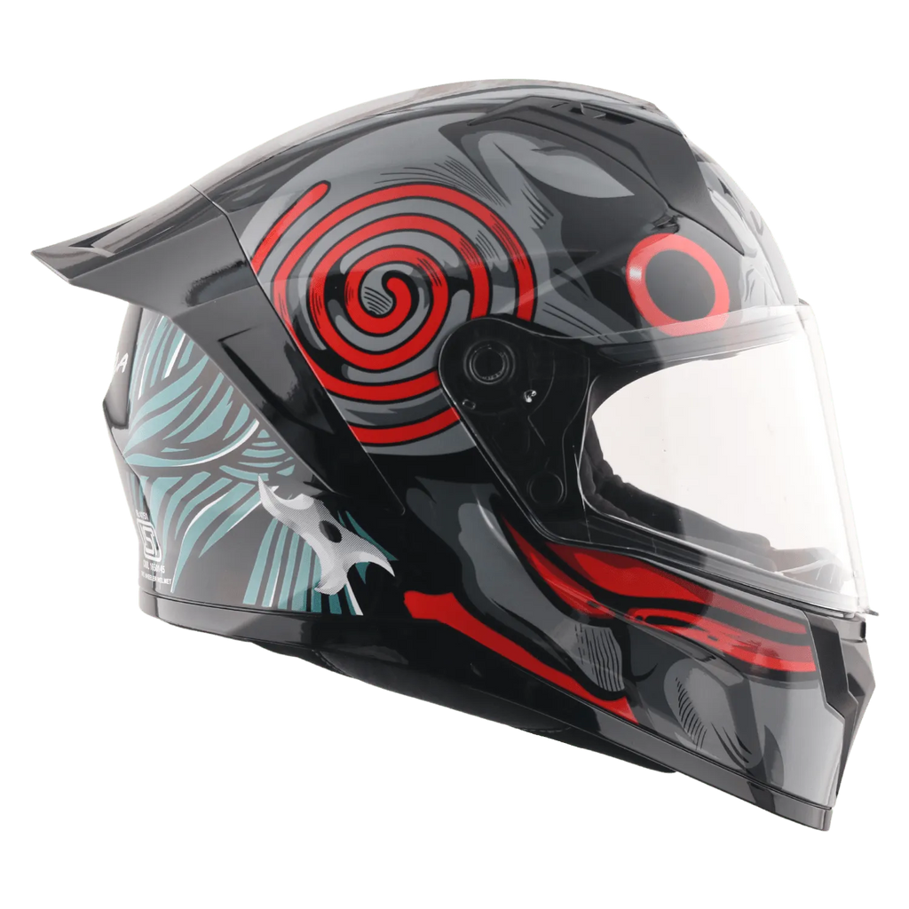 VEGA Sonic Dx Saw Black Red Full Face Helmet