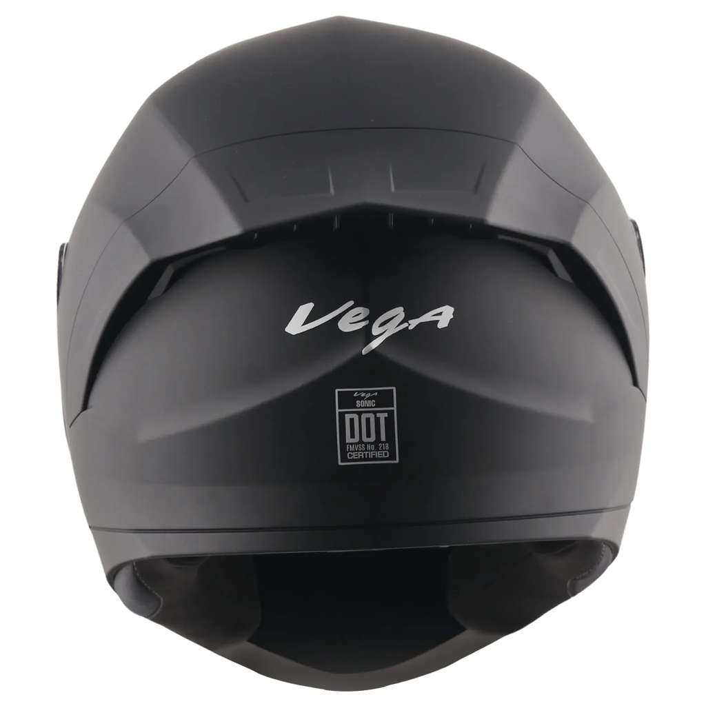 Vega Sonic Dx Solid Dull Black Full Face Helmet