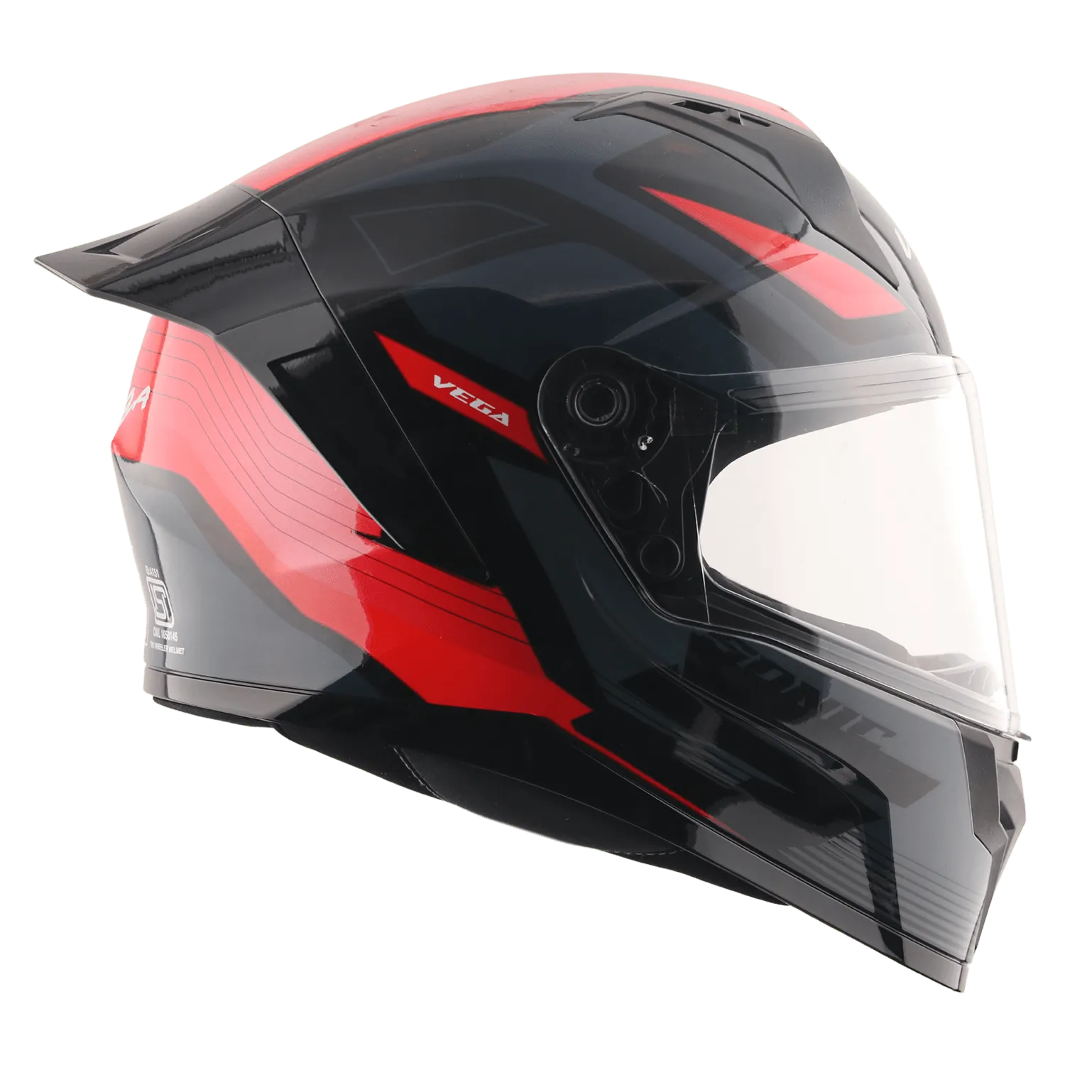 VEGA Sonic Dx Trigger Black Red Full Face Helmet