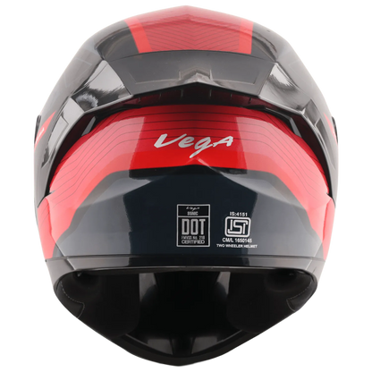 VEGA Sonic Dx Trigger Black Red Full Face Helmet