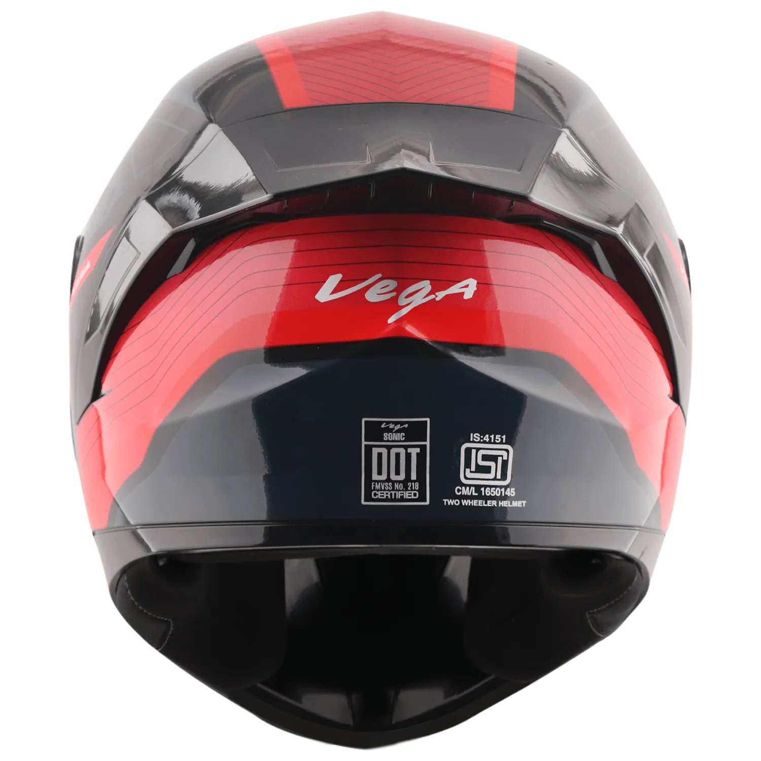 VEGA Sonic Dx Trigger Black Red Full Face Helmet