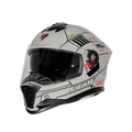 Steelbird Sbh 57 Fighter F6 Black Grey Full Face Helmet