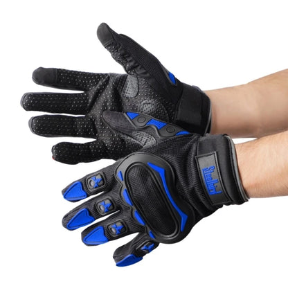 STEELBIRD Full Length Riding Black Blue Gloves Riding Gears