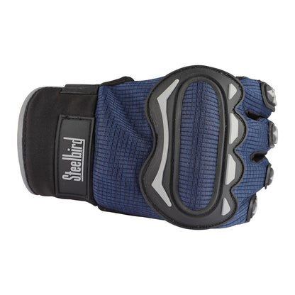 STEELBIRD Steelbrid Blue Grey Gloves Riding Gears