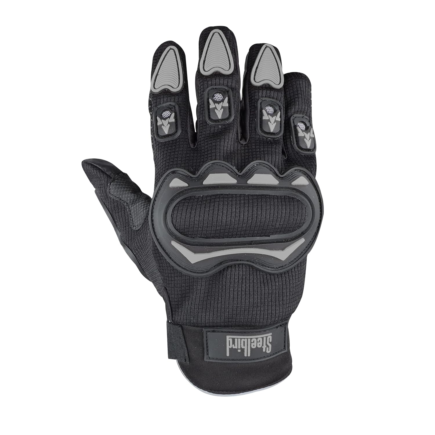 STEELBIRD Full Length Riding Black Grey Gloves Riding Gears