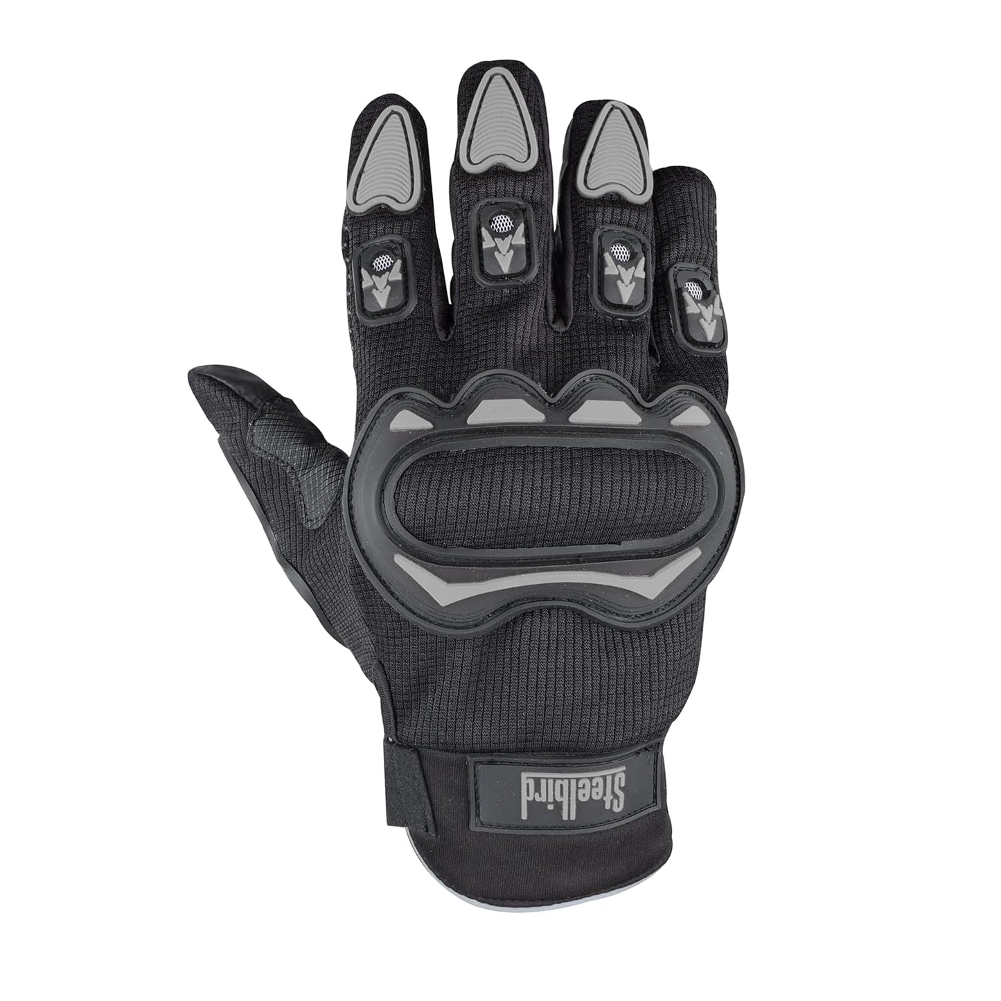 STEELBIRD Full Length Riding Black Grey Gloves Riding Gears
