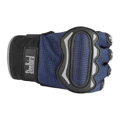 Steelbird Gloves Blue Riding Gears