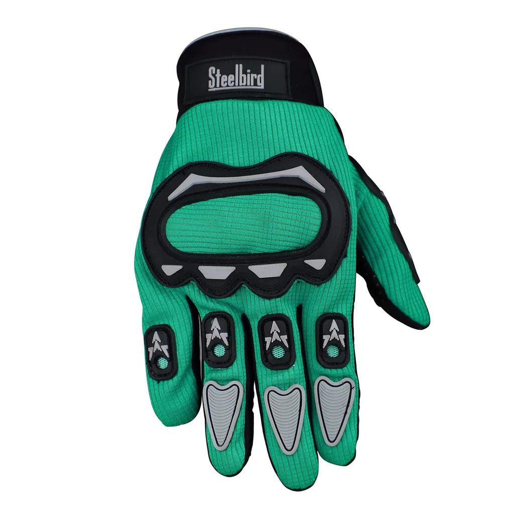 Steelbird Gloves Green Riding Gears