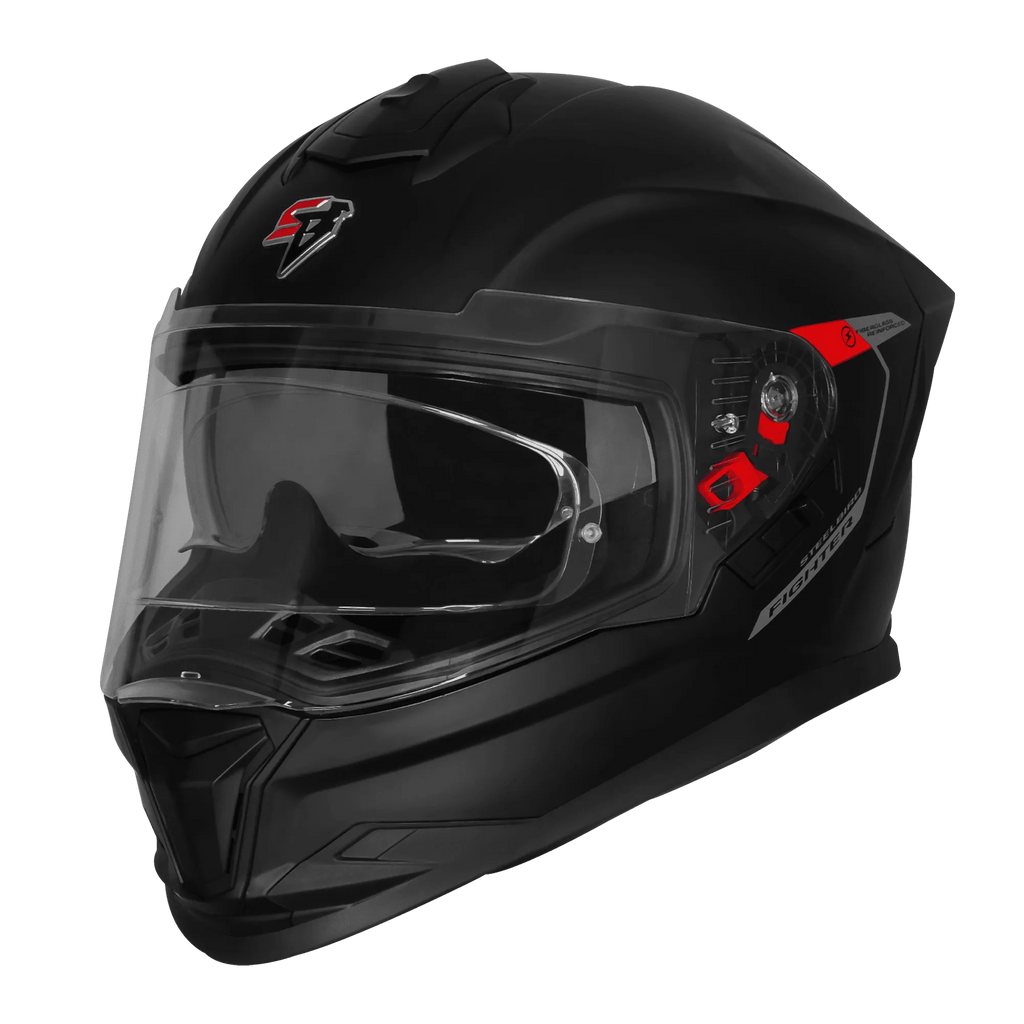 Steelbird Sb 120 Fighter Black Grey with ECE 22.06 Full Face Helmet