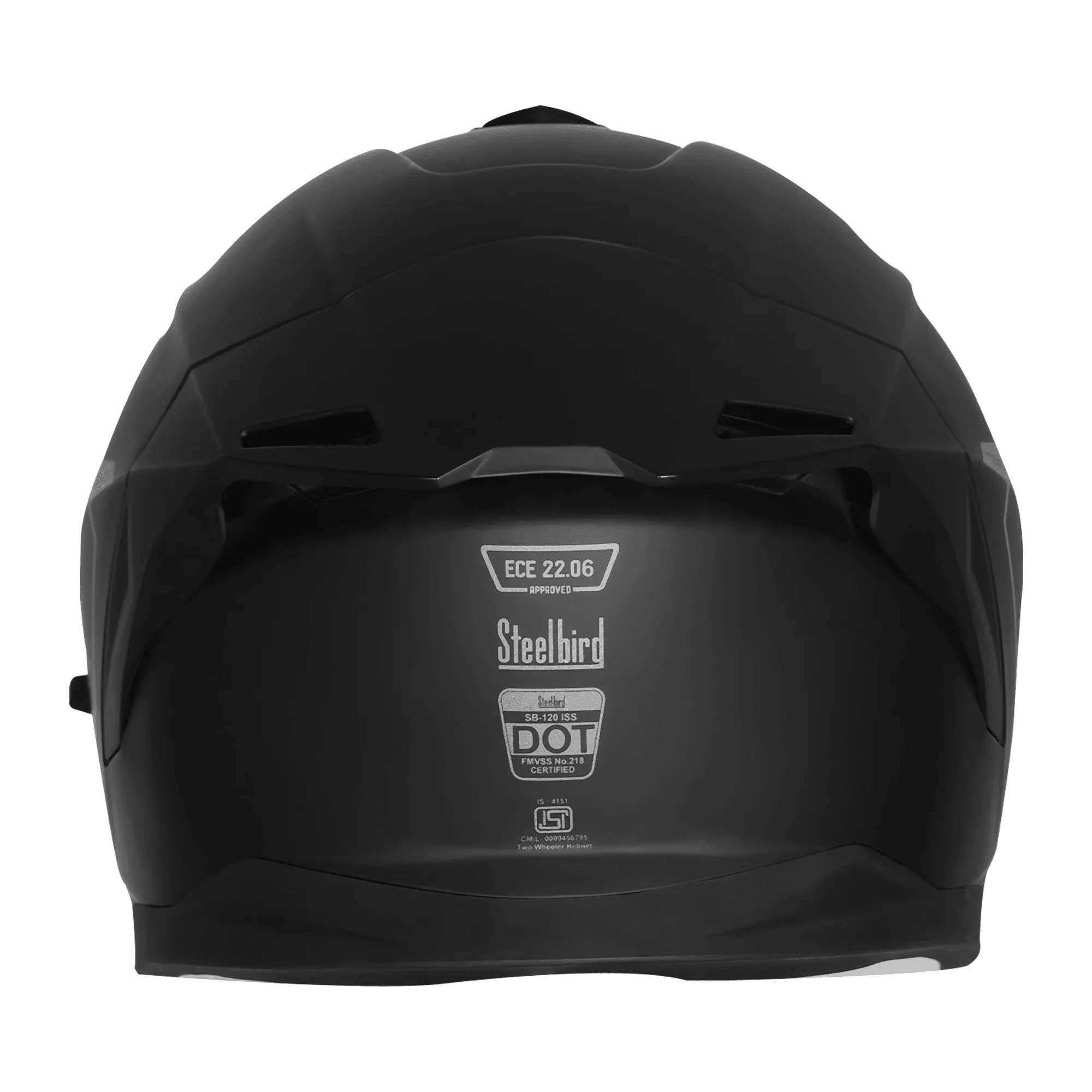 Steelbird Sb 120 Fighter Matt Black Gray Ece 22.06 Full Face Helmet