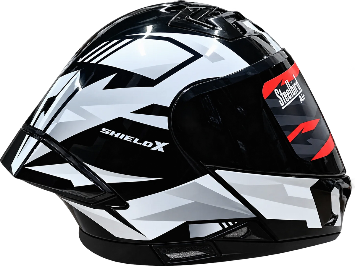 Steelbird Sba-20 Iss Glossy White Flip-Up Helmet