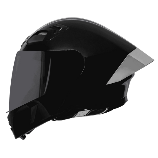 Steelbird Sba20 Chrome Glossy Black Full Face Helmet
