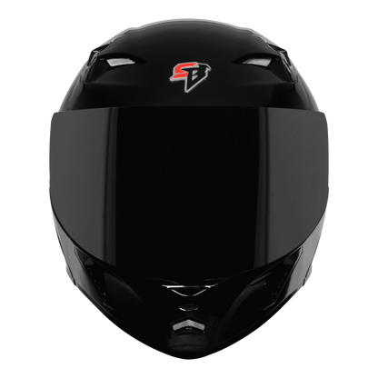 Steelbird Sba20 Chrome Glossy Black Full Face Helmet