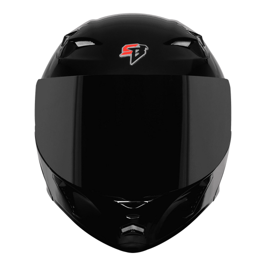 Steelbird Sba20 Chrome Glossy Black Full Face Helmet