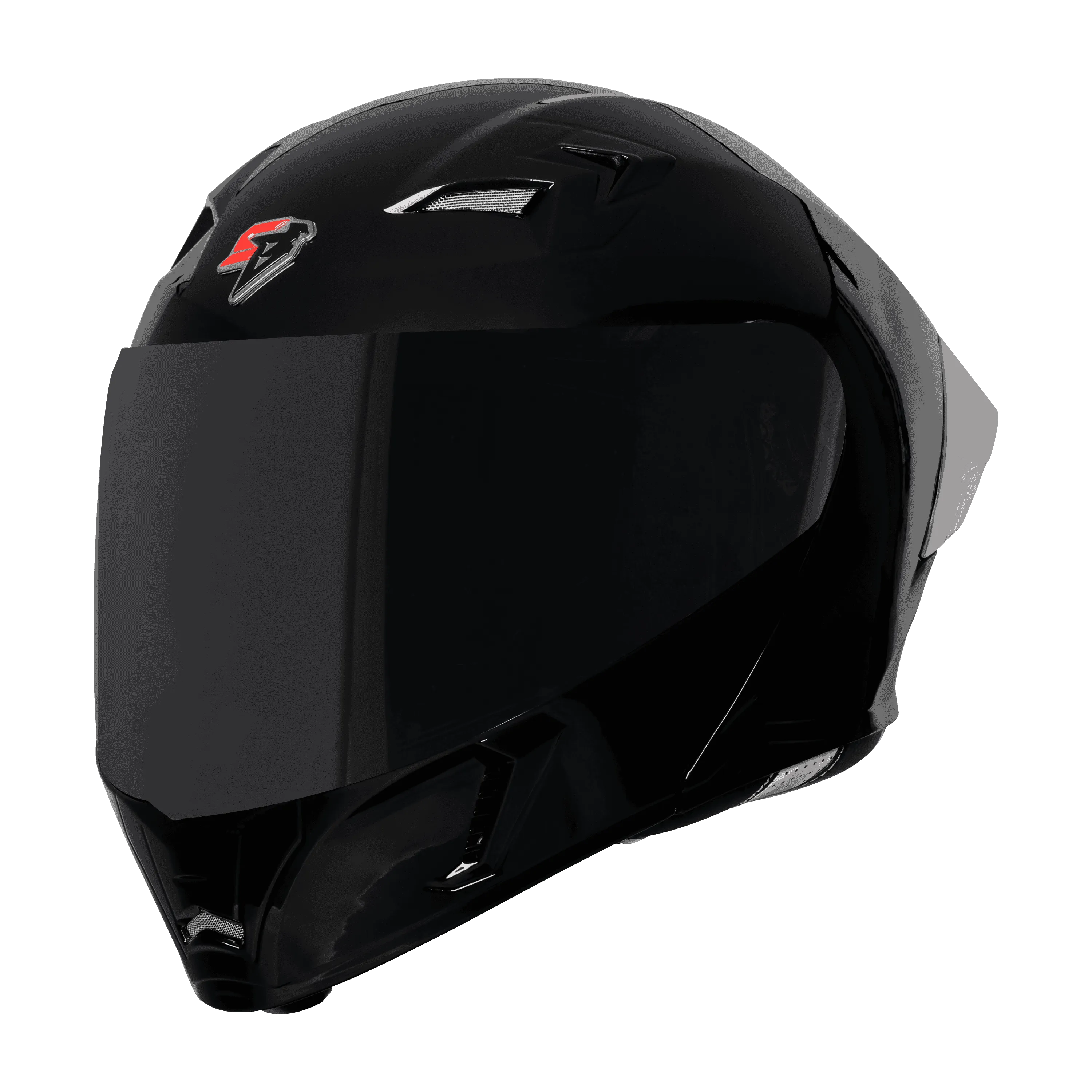 Steelbird Sba 20 Chrome Glossy Black Full Face Helmet