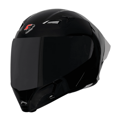 Steelbird Sba20 Chrome Glossy Black Full Face Helmet