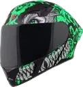 STEELBIRD Sba20 Draco Matt Black Green Flip Up Helmet