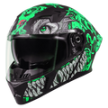STEELBIRD Sba20 Draco Matt Black Green Flip Up Helmet