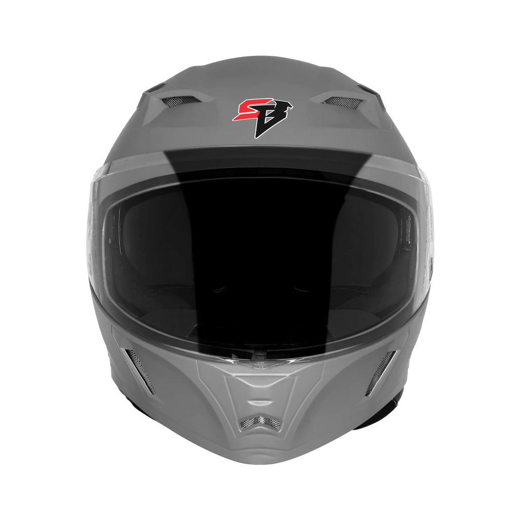 Steelbird Sba 11 Lt Titanium Grey Full Face Helmet