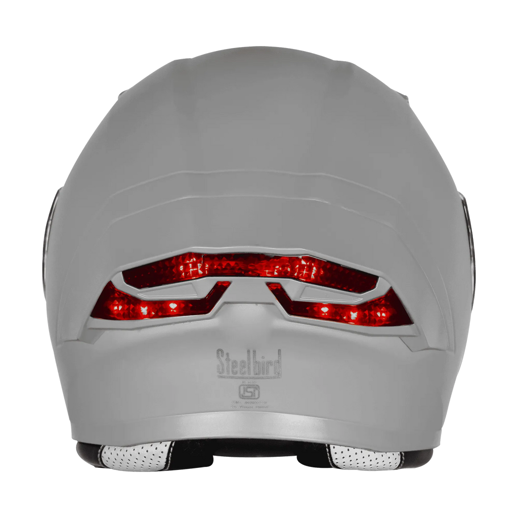 Steelbird Sba 11 Lt Titanium Grey Full Face Helmet