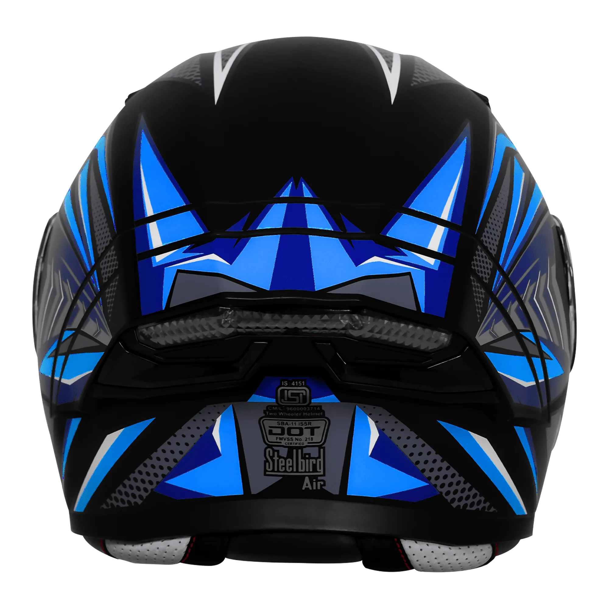 Steelbird Sba 11 Tornado T1 Black Blue Full Face Helmet