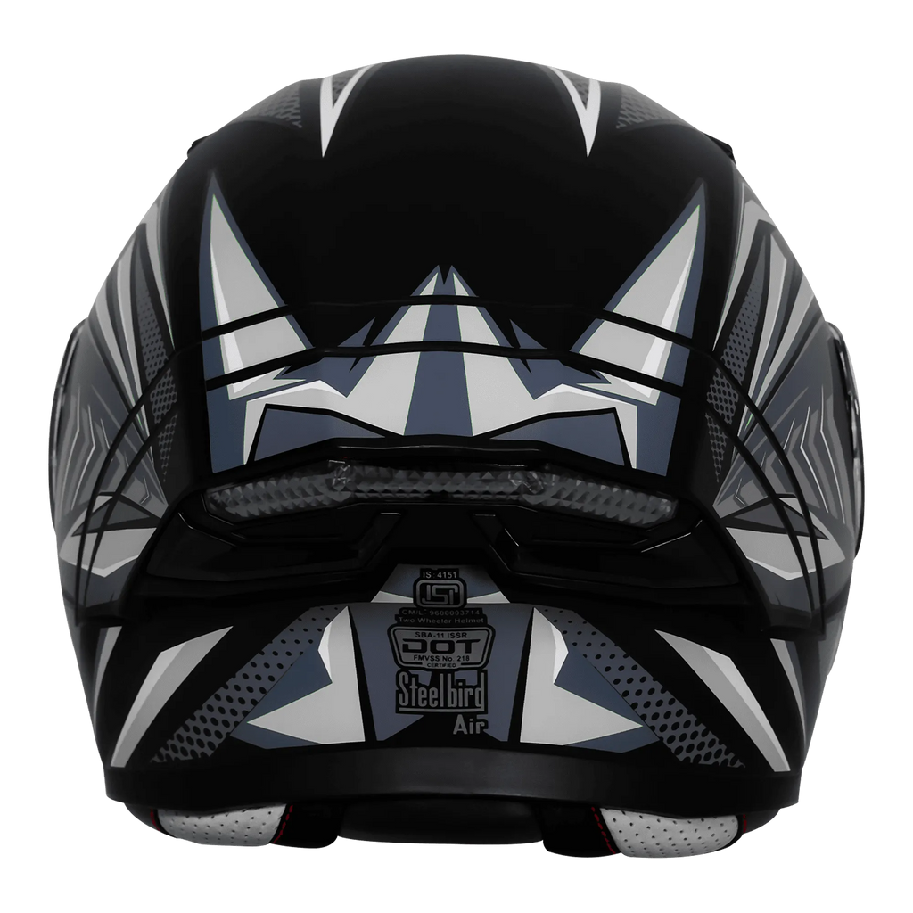 Steelbird Sba 11 Tornado T1 Black Gray Full Face Helmet