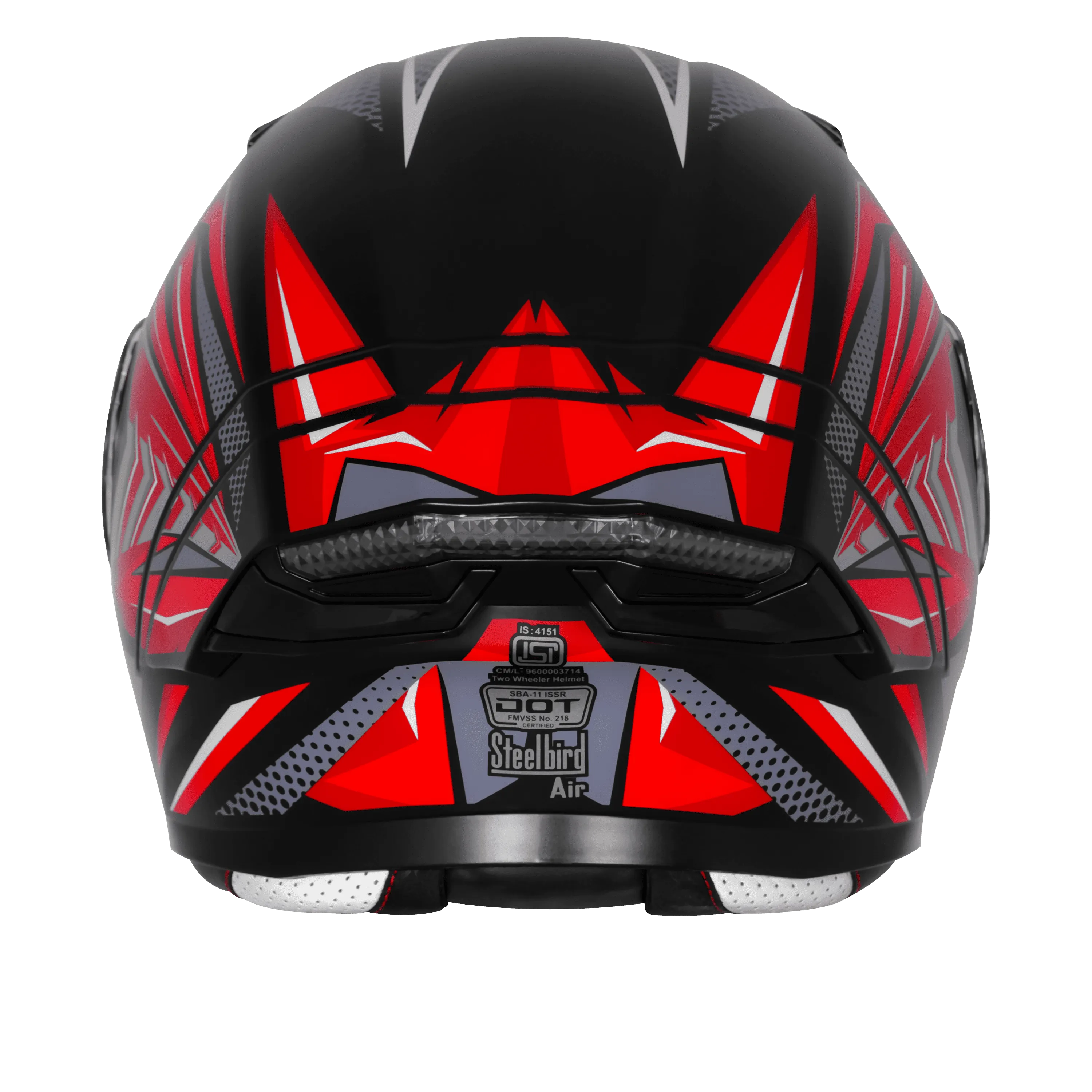 Steelbird Sba 11 Tornado T1 Black Red Full Face Helmet