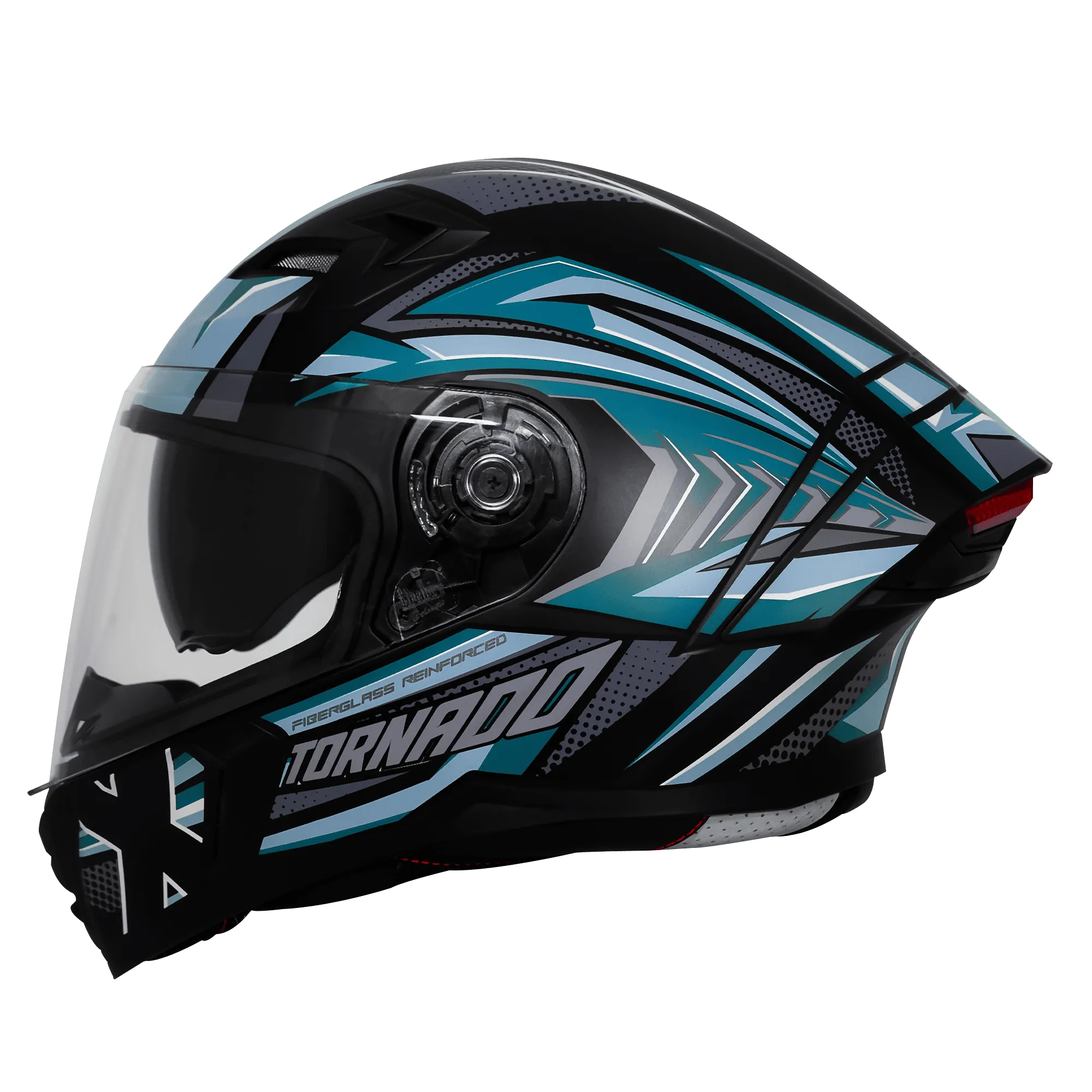 Steelbird Sba 11 Tornado T1 Black Sea Green Full Face Helmet
