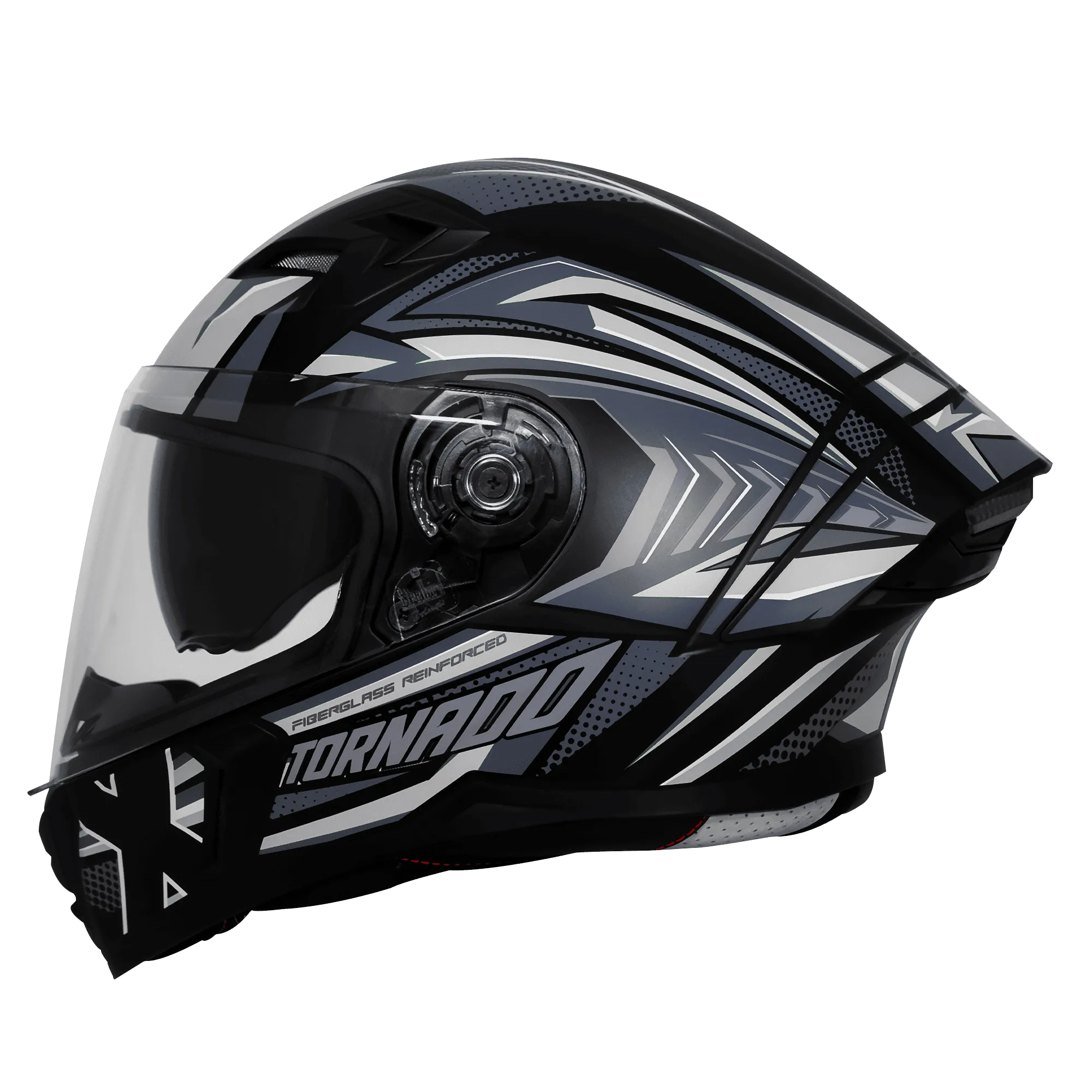 Steelbird Sba 11 Tornado T1 Matt Black Grey Full Face Helmet
