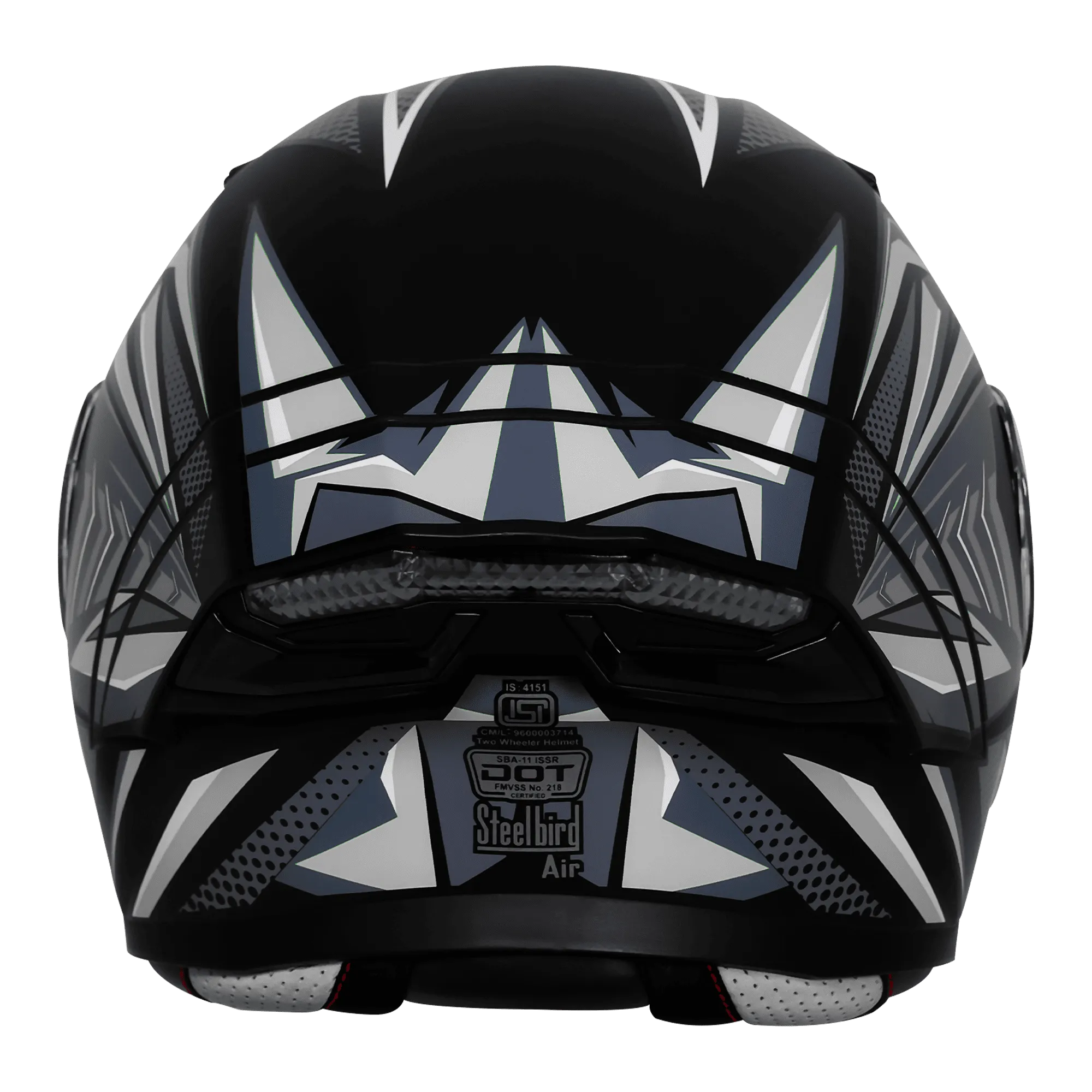 Steelbird Sba 11 Tornado T1 Matt Black Grey Full Face Helmet