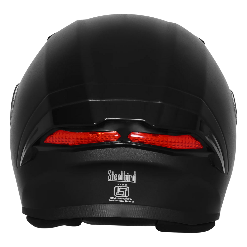 Steelbird Sba 15 R2k Dashing Black Flip Up Helmet