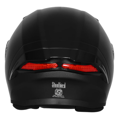 Steelbird Sba 15 R2k Dashing Black Flip Up Helmet