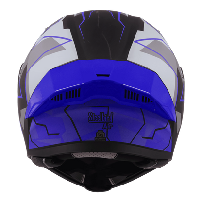 Steelbird Sba 20 09 Black Blue Flip up Helmet