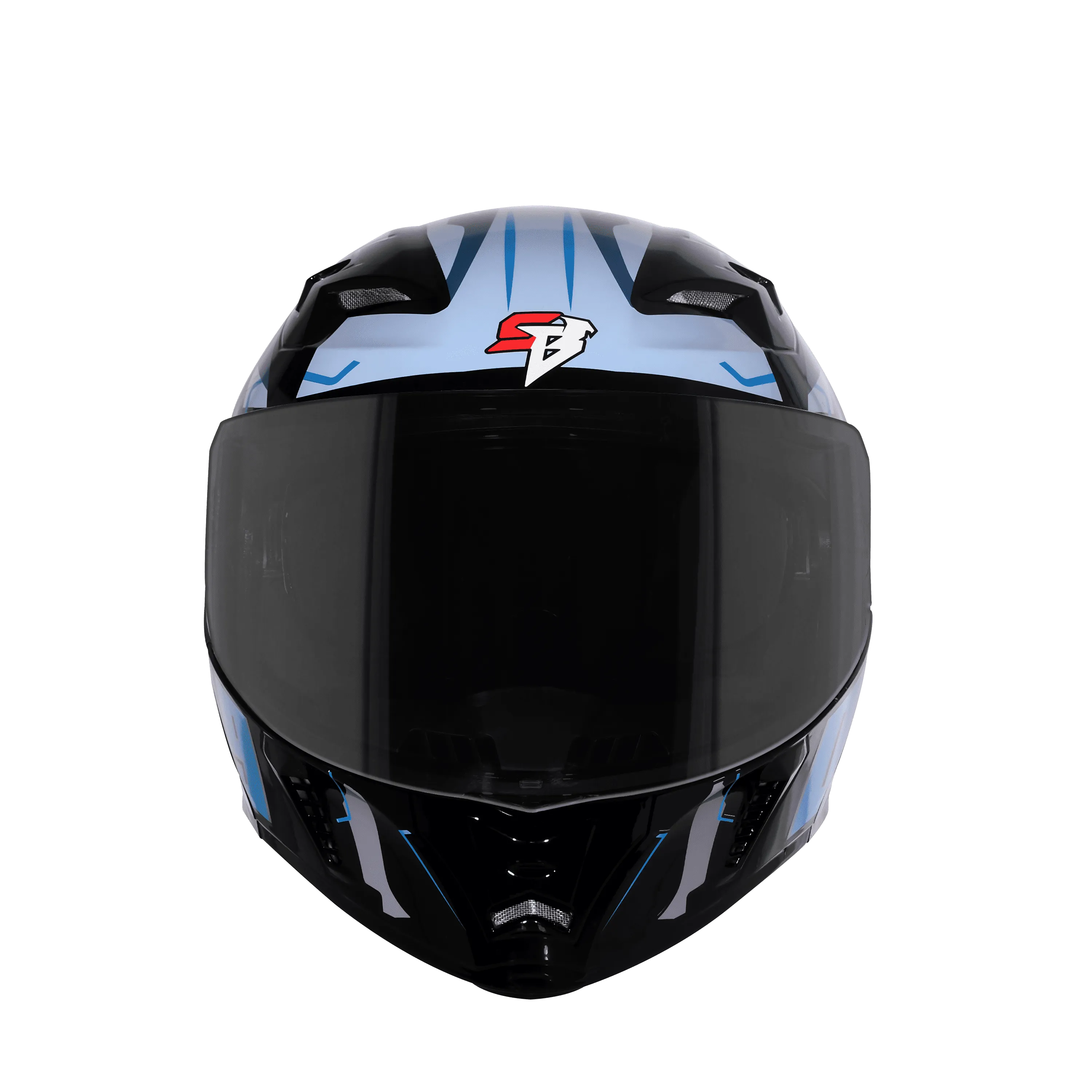 Steelbird Sba 20 09 Black Mettalic Blue Flip Up Helmet
