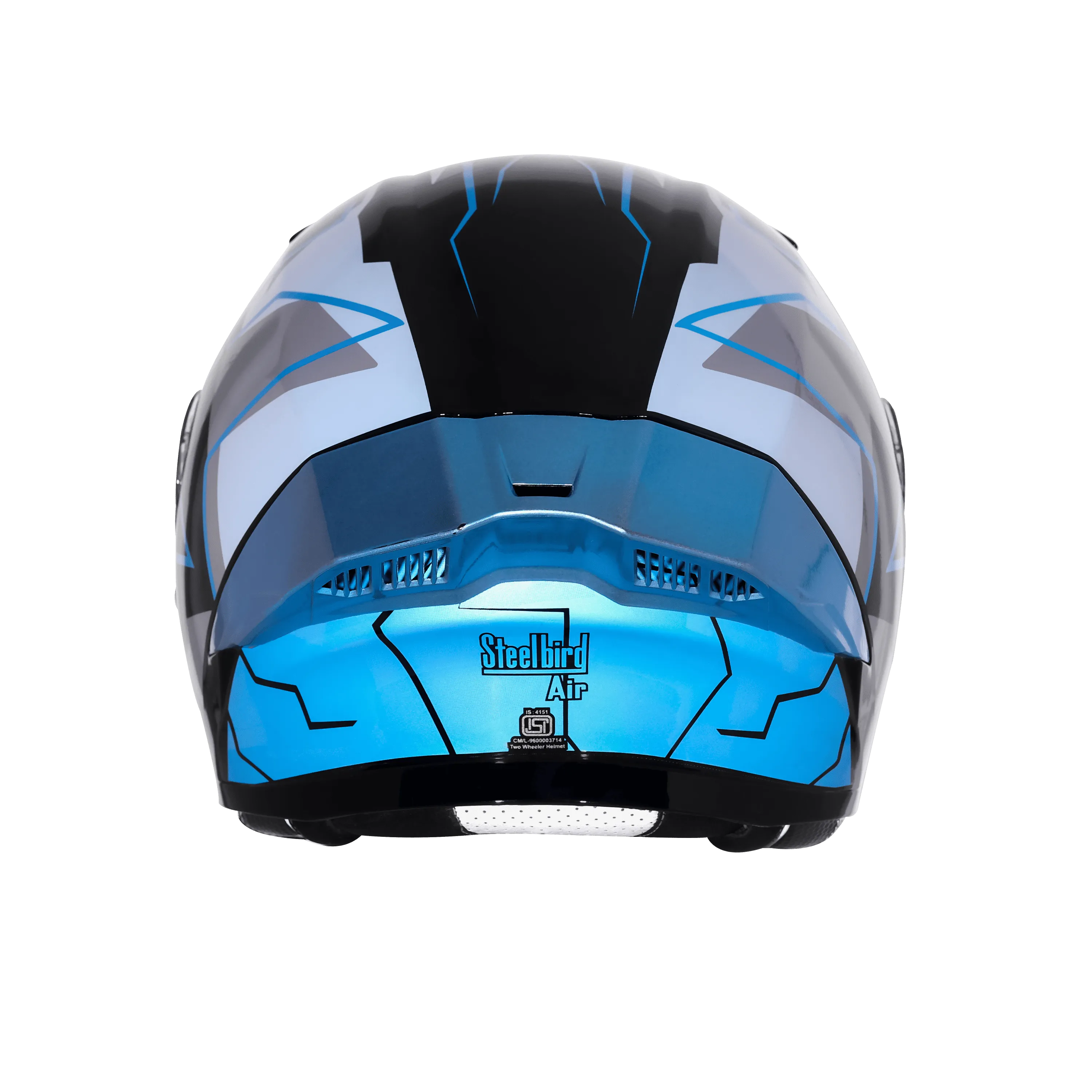 Steelbird Sba 20 09 Black Mettalic Blue Flip Up Helmet