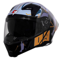 Steelbird Sba 20 09 Black Mettalic Gold Flip Up Helmet