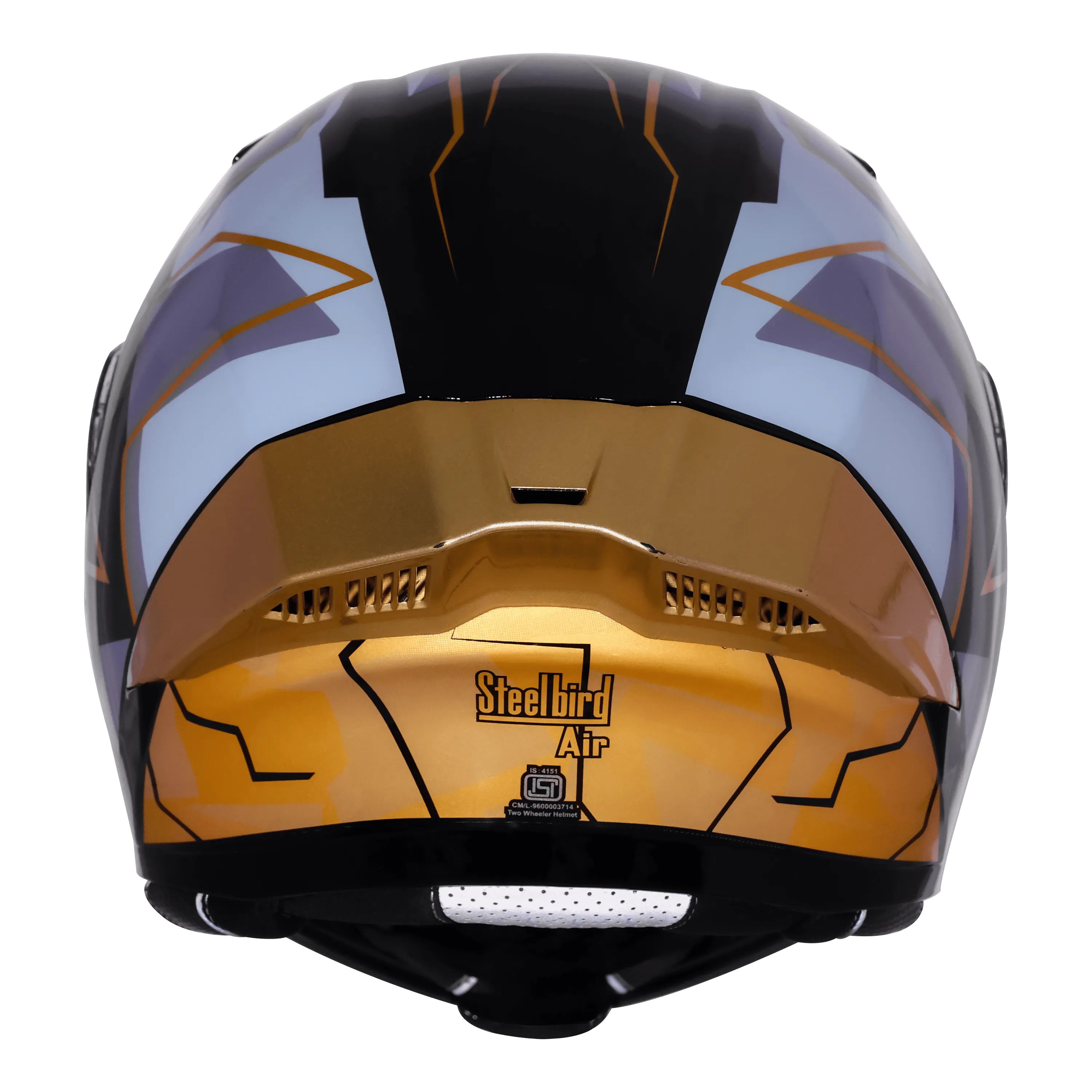 Steelbird Sba 20 09 Black Mettalic Gold Flip Up Helmet