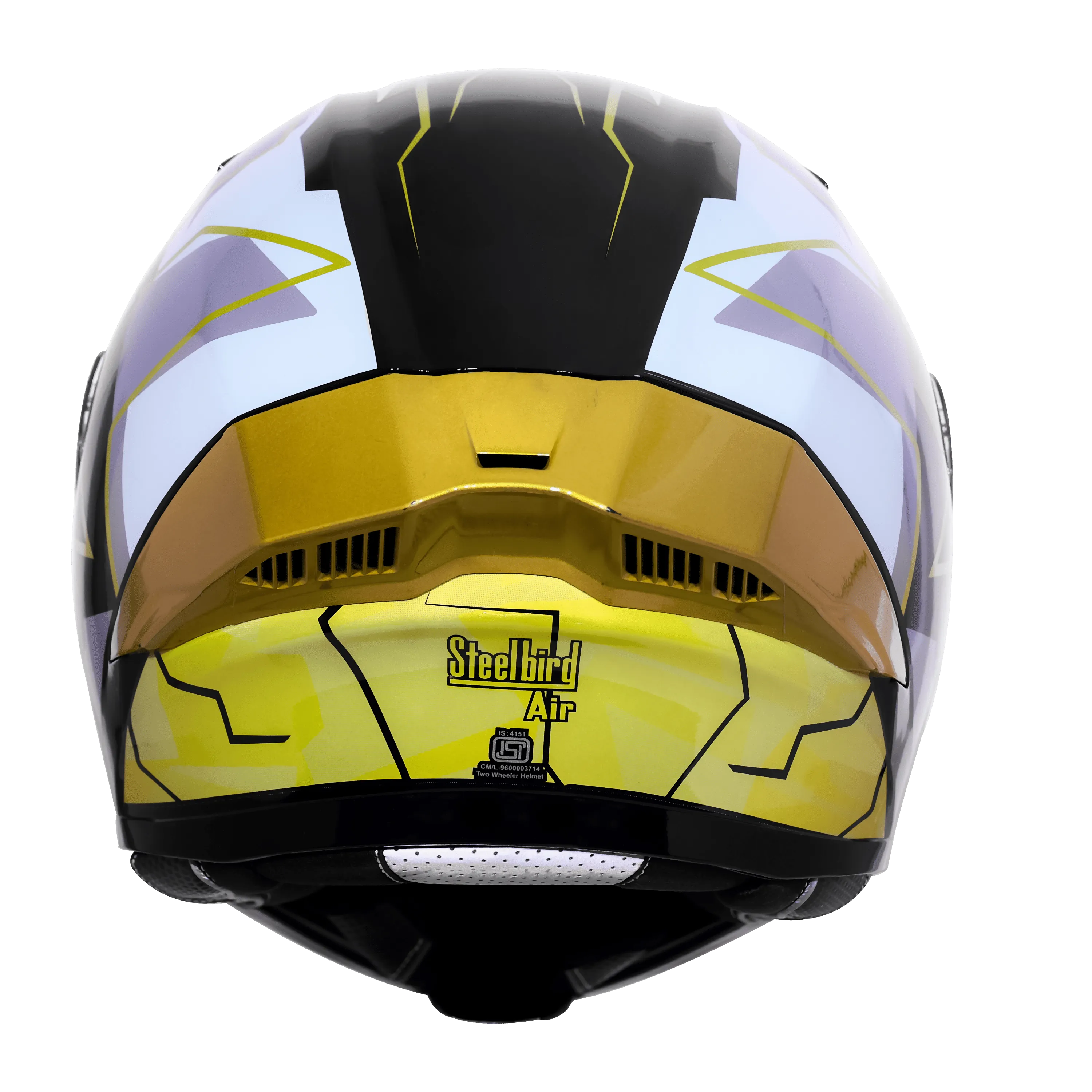 Steelbird Sba 20 09 Black Mettalic Yellow Flip Up Helmet