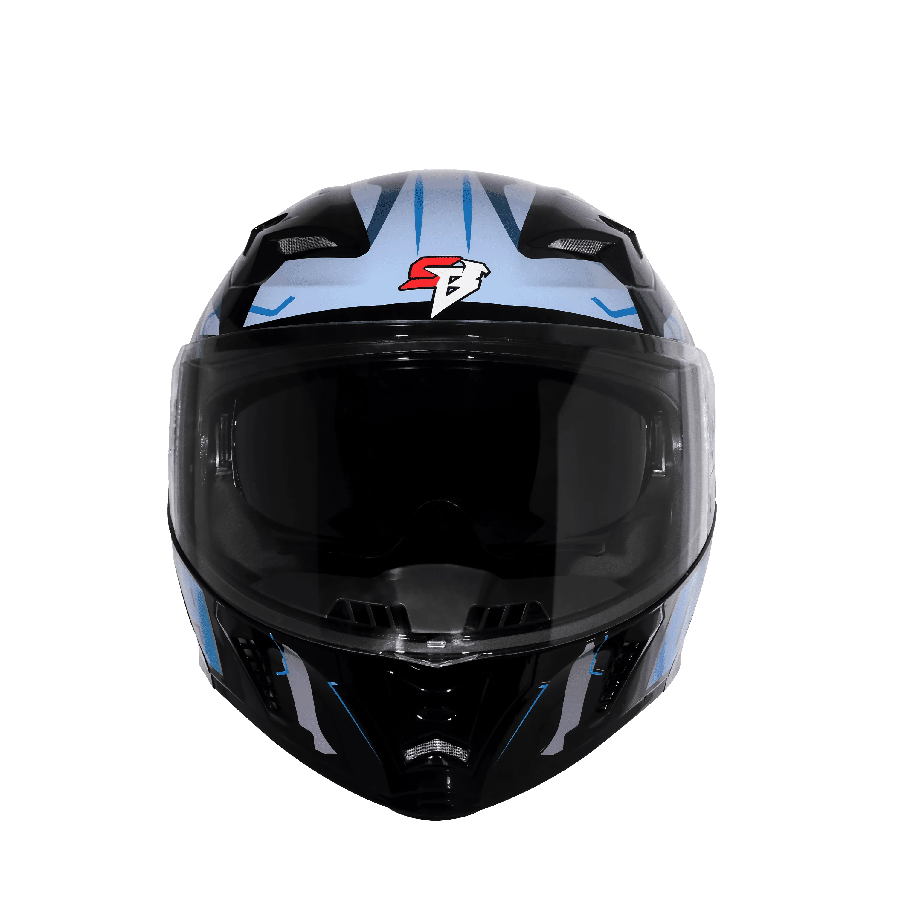 Steelbird Sba 20 09 Matt Black Mettalic Blue Flip Up Helmet